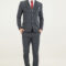 Men’s Grey Tuxedo 3 Piece Suits Wedding Groomsmen Fashion Suits