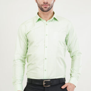 Pista Green Color Fila Fill Soft Premium Cotton Formal Shirt For Men’s