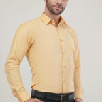 Mango Color Fila Fill Soft Premium Cotton Formal Shirt For Men’s