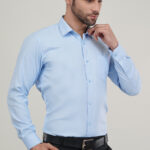 Sky Color Super Soft Premium Dobby Cotton Formal Shirt For Men’s