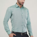 Green Color Oxford Soft Premium Cotton Formal Shirt For Men’s