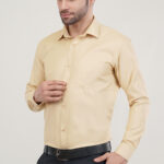 Fawn Color Super Soft Premium Cotton Dobby Formal Shirt For Men’s