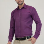 Purple Color Super Soft Premium Cotton Dobby Formal Shirt For Men’s