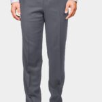 Men's Grey Italian Regular Fit Trouser
