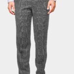 Men's Grey Check Italian Wool Rich Formal Trouser