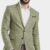 Men Light Parrot Green Regular Fit Blazer