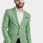 Men’s Royal Green Color Regular Fit Blazer